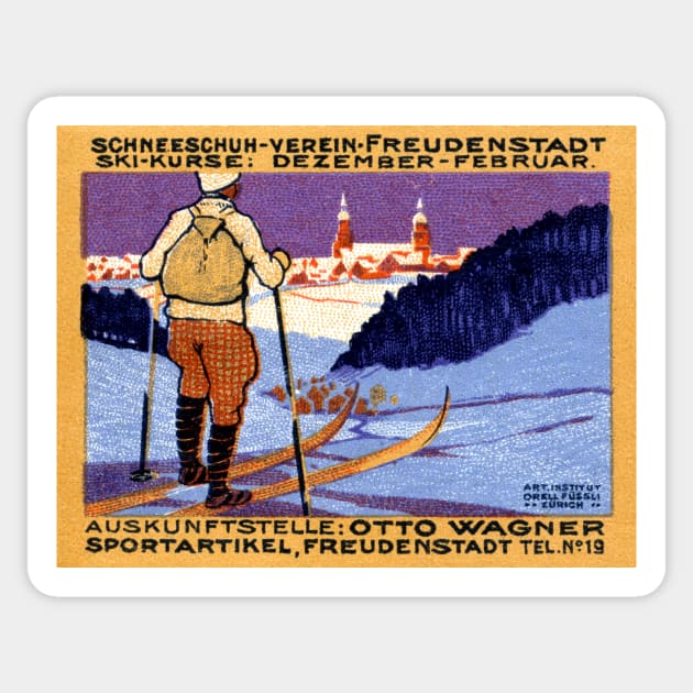 1911 Swiss Ski School Sticker by historicimage